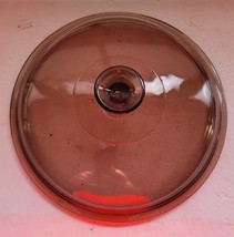Vintage Pyrex Corning Visions Amber Glass 10 5/8&quot; Replacement Lid #2 - $18.81