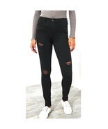 Hollister Skinny Jeans Womens Size 5 L - 27 Black High Rise Distressed - $15.83