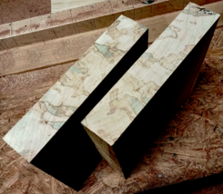 Two Kiln Dried Ambrosia Maple Bowl Blanks Turning Lumber Wood 9 X 9 X 2&quot; A2 - $49.45