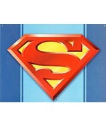 Superman Logo Shield Comic Super Hero DC Marvel Retro Wall Decor Metal Sign - £11.81 GBP