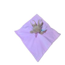 Dan Dee 12x12 Security Blanket Pink My First Easter Bunny Plush Lovey Silky Back - $23.25