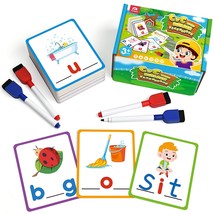 Short Vowel Spelling Flashcards, Learn To Write Cvc Sight Words Color Pa... - £26.74 GBP