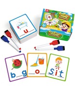 Short Vowel Spelling Flashcards, Learn To Write Cvc Sight Words Color Pa... - £26.85 GBP