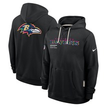 New Ravens 2025 Crucial Catch Beat Cancer Sideline Hoodie for Baltimore ... - $69.90