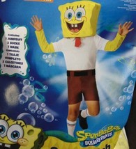 Boys SpongeBob Squarepants Nickelodeon Jumpsuit Mask Socks Halloween Costume- S - £15.82 GBP