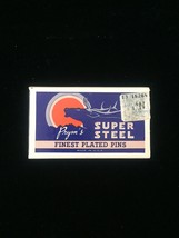 Vintage 60s Prym's Super Steel Finest Plated Pins packaging