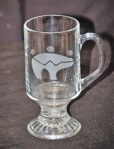 Native Style Bear Footed Clear Glass Mug Barware Drinking Tool Man Cave - $21.77