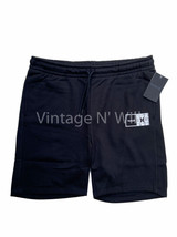 Hurley Mens Black/ White Natural Sea Palm Tree Logo Fleece Sweatpants Sh... - £17.93 GBP