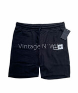 Hurley Mens Black/ White Natural Sea Palm Tree Logo Fleece Sweatpants Sh... - $22.80