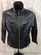 Wilsons Leather Maxima Black Biker Motorcycle Leather Jacket Women&#39;s Size XL - £58.36 GBP