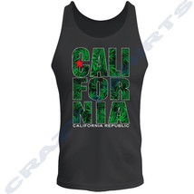 New CALI Bear Shirt California Republic Marijuana Weed LEAF 420 Men&#39;s TANK TOP - £8.72 GBP