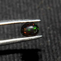 Multi Fire Black Ethiopian Opal 7.25Cts. Natural Oval Cabochon Loose Gemstone - £92.52 GBP