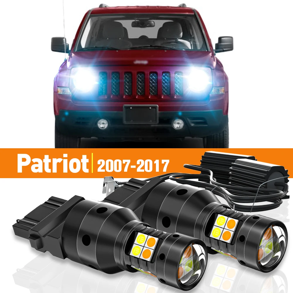 2x LED Dual Mode Turn Signal+Daytime Running Light DRL For Jeep Patriot MK - £32.44 GBP