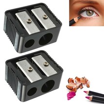 2 Eyebrow Dual Pencil Sharpener Infallible Tool Compact Wooden Lip Line ... - £15.63 GBP