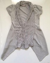 XHILIRATION - Open Front Gray Cardigan Sweater Cute Medium Length EXTRA ... - $19.39