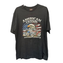 Harley Davidson Biker American Legend Eagle Flag Shirt Blaine MN Size XL - $29.02