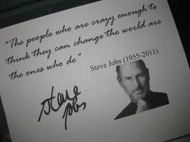 Steve Jobs Signed Inspirational Quote Autograph Picture Display 8x10 frame ready - £15.65 GBP