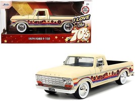 1979 Ford F-150 Pickup Truck Cream with Graphics &quot;I Love the 70&#39;s&quot; Series 1/24 - £30.71 GBP