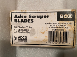 Adco Scraper Blades 21 Blades 4 tubes w/Only 1 Tube cap *Pre-Owned/Open ... - $13.99