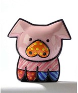 Romero Britto Miniature Pig- Pearle Figurine #331386 Rare Retired 3D Col... - €59,13 EUR