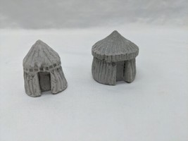 Lot Of (2) Ceramic Minature RPG Wargaming Tribal Hut Acessory Terrain Sc... - £17.08 GBP