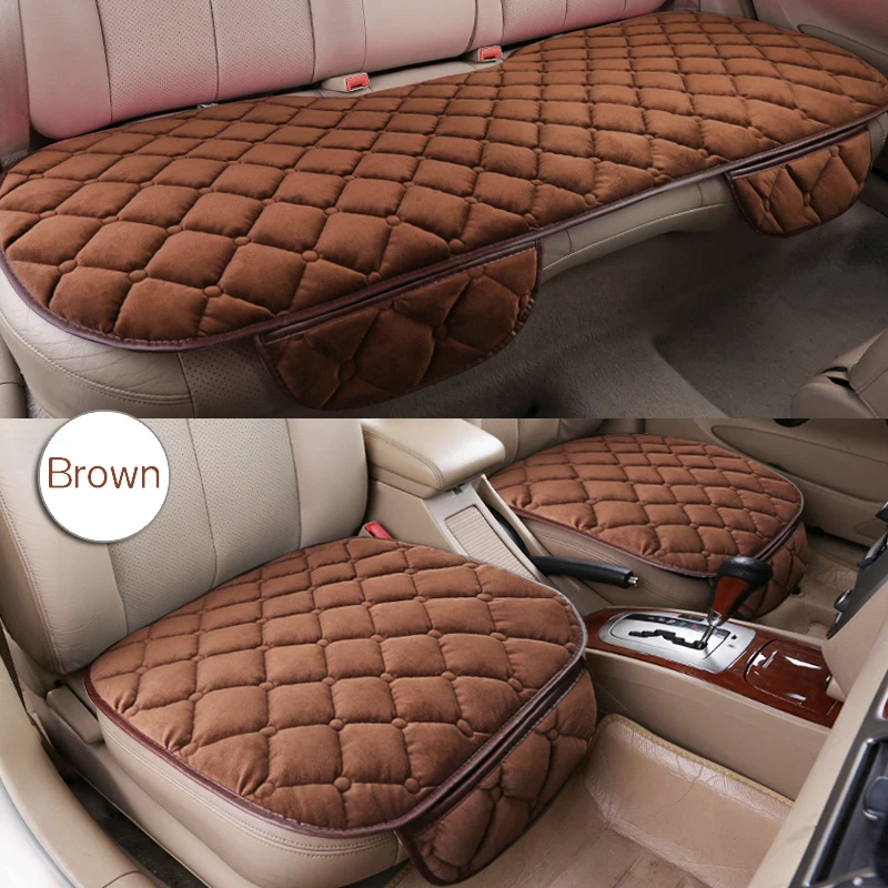 Linen Fabric Car Seat Cover Four Seasons Front Rear Flax Cushion Breathable - £12.17 GBP+