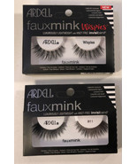 LOT OF 2 ASSORTED Ardell Faux Mink Black False Lashes Invisiband, Wispie... - £3.91 GBP