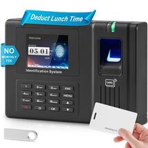 VEVOR Time Clock Biometric Clock 100000 Records Employee Attendance Machine - $45.00