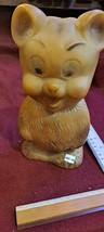 Vintage 1950s rubber Teddy bear toy [GAM10234] - $855.30 MXN