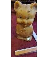 Vintage 1950s rubber Teddy bear toy [GAM10234] - $855.30 MXN