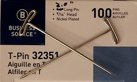 T-Pins 2 Inch Posting Memos Cubicle Panels,  Sewing  Crafts T-Pin  100 C... - $3.44