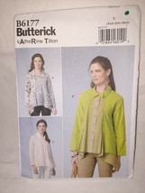 Katherine Tilton Butterick Pattern B6177 Shirt w/ Hem Variations Sz XS-S-M UC FF - $7.87