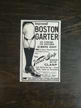 Vintage 1903 Boston Garter for Men Velvet Grip Original Ad 1021 - $6.64