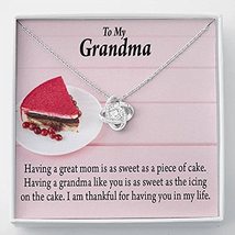 Grandmother Necklace Grandma is The Sweetest.png 1 Love Knot Message Card w Maho - £51.52 GBP