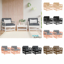 Modern Wooden Outdoor Garden Patio 2pc Pine Wood Chairs Chair Seat With ... - $204.36+