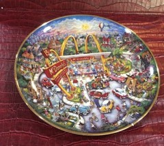 Franklin Mint McDonald&#39;s Hamburgers Collector Plate &quot;Golden Showcase&quot; Bi... - £19.74 GBP