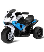 6V Kids 3 Wheels Riding BMW Licensed Electric Motorcycle-Blue - Color: Blue - $132.92 CAD