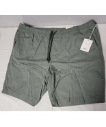 Free Assembly Men&#39;s Pull-On Shorts Elastic Waist Drawstring Green M - £10.82 GBP