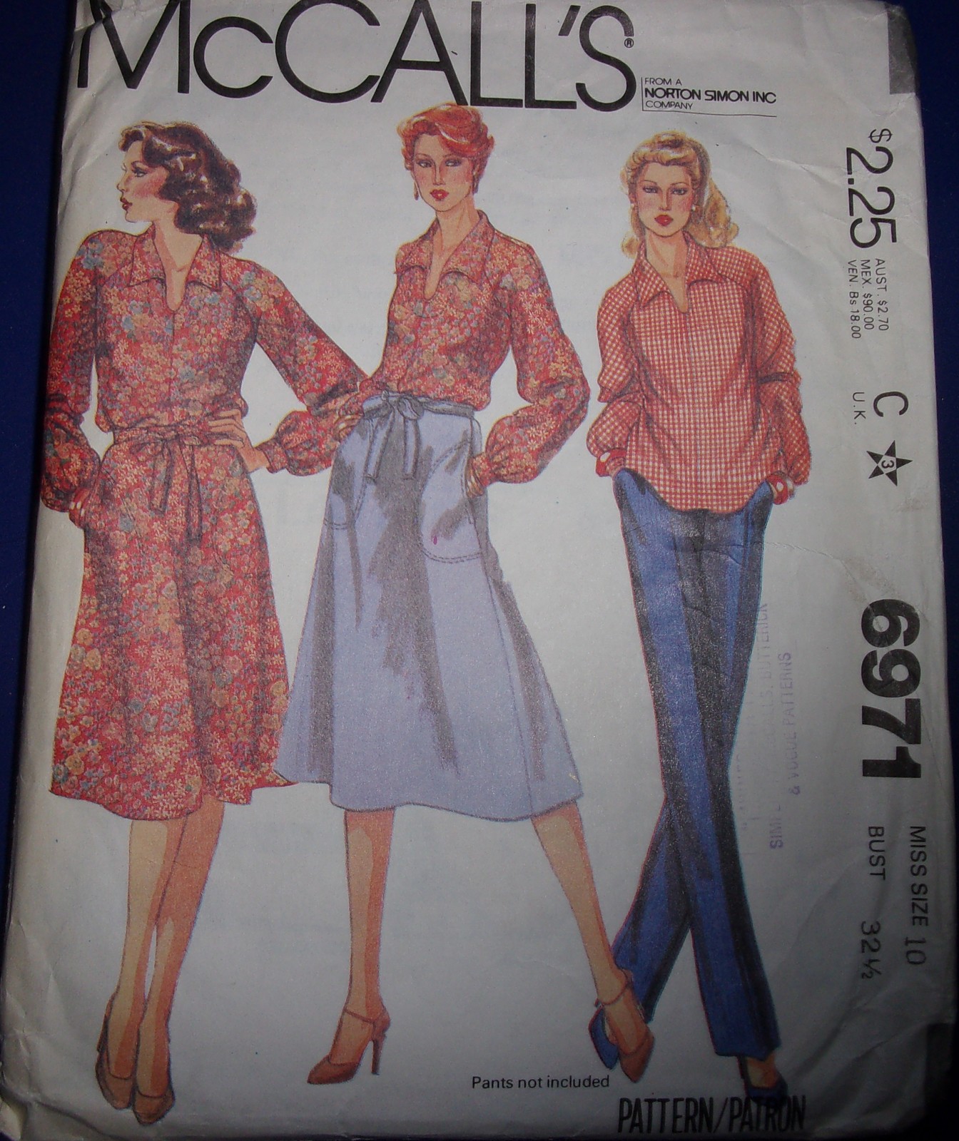 McCall’s Misses Blouse & Shirt Size 10 #6971 - $4.99