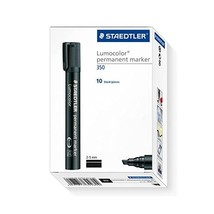 Staedtler Lumocolor Permanent Marker 350-9 Chisel Tip - Black (Pack of 10)  - $25.00