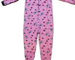 Women&#39;s Puppy Dog Footed Pajamas One Piece PJ Bone Pink Fleece XL NEW TAGS - $31.67