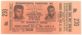 Muhammad Ali Contre Sonny Liston Peut 25 1965 Rouge Debout Pièce Only Complet - £115.40 GBP