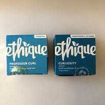 Ethique Professor Curl Solid Shampoo &amp; Curliosity Conditioner / Co-Wash Bar - £25.31 GBP