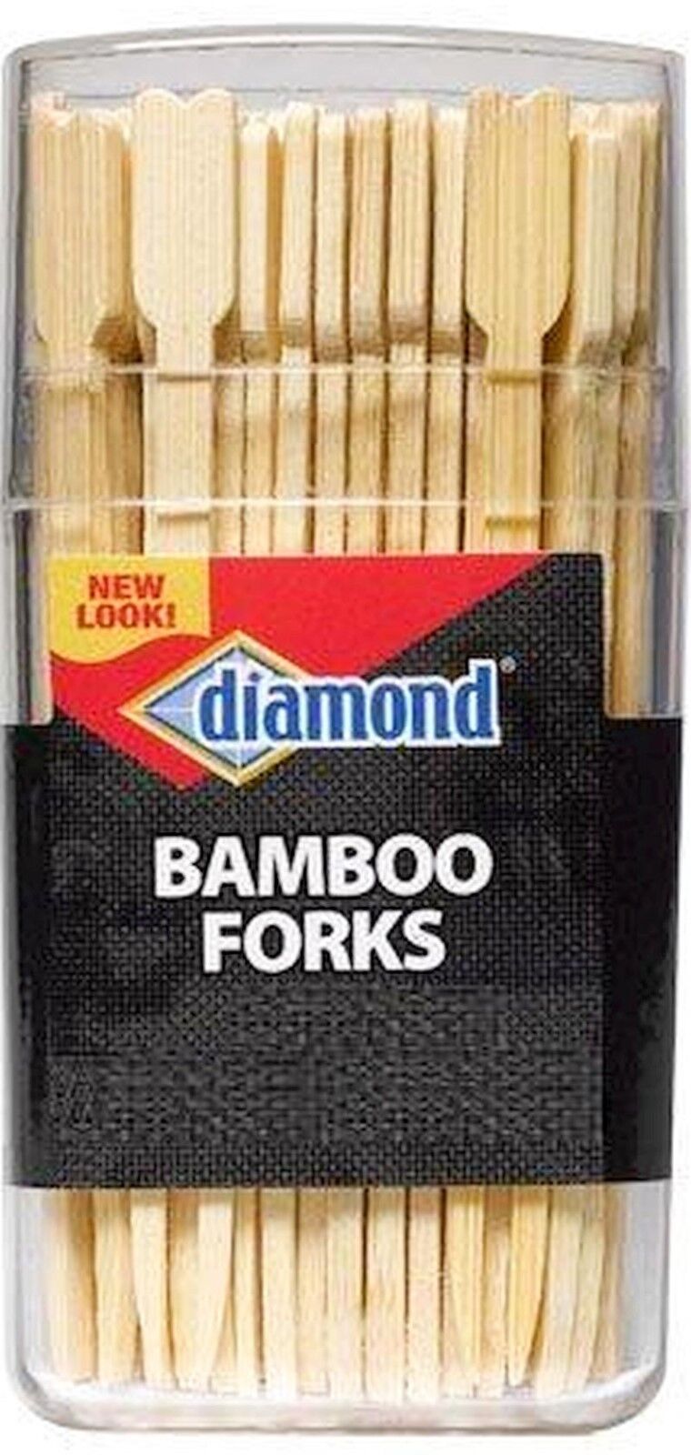 Diamond BAMBOO FORKS 3.5&quot; SKEWER hors d&#39;oeuvres party appetizer kabob ba... - $21.11