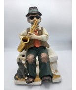 Waco Melody in Motion Heartbreak Willie Playing Soulful Saxophone Music Figurine - $74.24