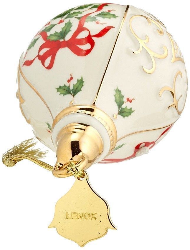 Lenox 2017 Holiday Spire Ornament Annual Holly Berries 6" Christmas LE Gift NEW Item image 3