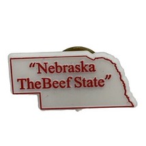 Nebraska Beef State City State Souvenir Plastic Lapel Hat Pin Pinback - £4.58 GBP