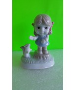 Adorable Ceramic Figurine Little Girl Playing with a Squirrel Excellent ... - $13.54 CAD