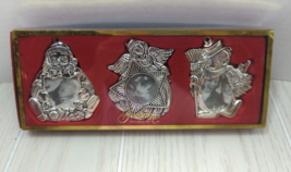 Gorham silver plated photo frame Christmas Tree Ornaments Santa snowman ... - $7.61