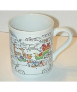 Santa and Reindeer Caught in Traffic Jam Christmas coffee drinking Mug - £15.48 GBP
